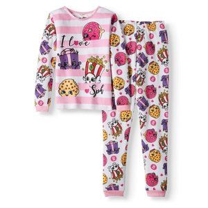 New Shopkins Girls' thermal 2-Piece underwear set size 4